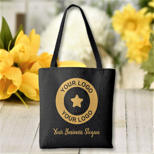 Anpassningsbar Business Logotyp och Slogan Promosi Tygkasse