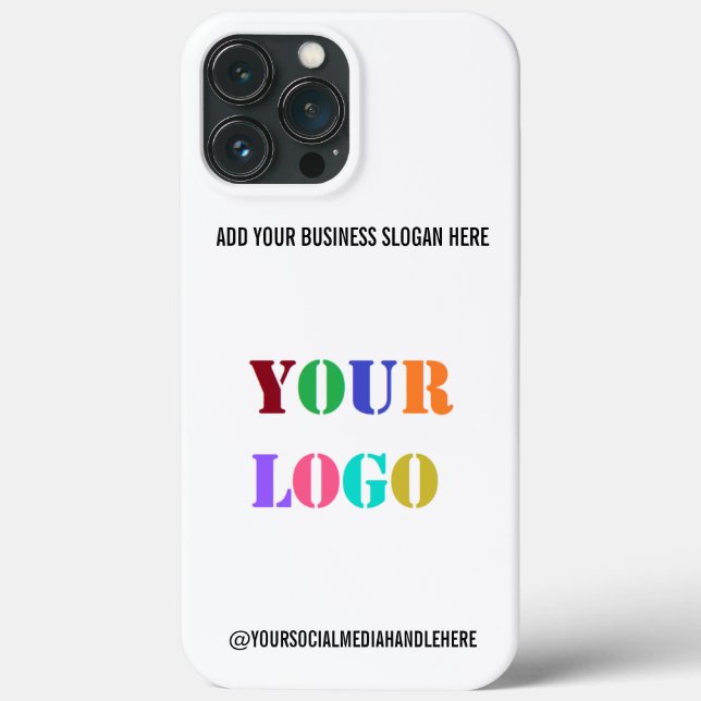 Anpassningsbar Business Logotyp och Text iphone ca (Baksida)