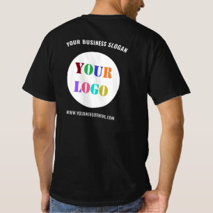 Anpassningsbar Business Logotyp och Text T-Shirt V