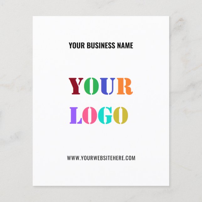 Anpassningsbar Business Logotyp och textbefordring Flygblad (Baksidan)