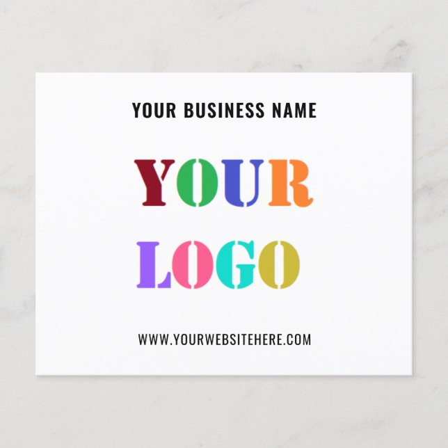 Anpassningsbar Business Logotyp och textbefordring Flygblad (Framsidan)