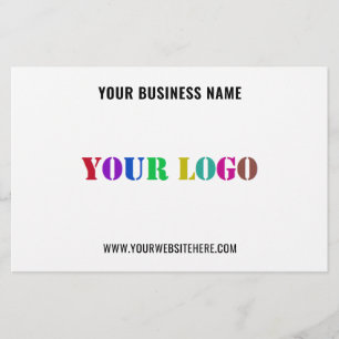 Anpassningsbar Business Logotyp och textbefordring Flygblad