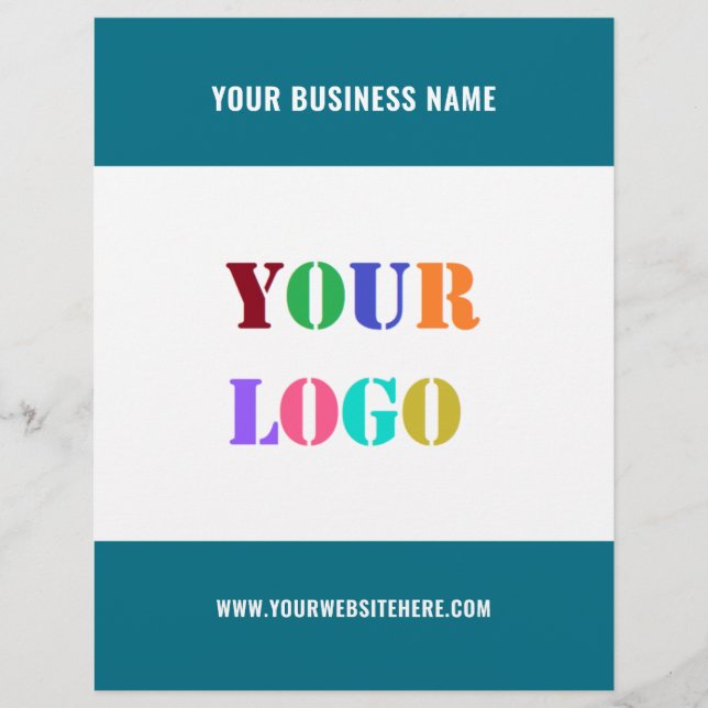 Anpassningsbar Business Logotyp och textbefordring Reklamblad (Framsidan)