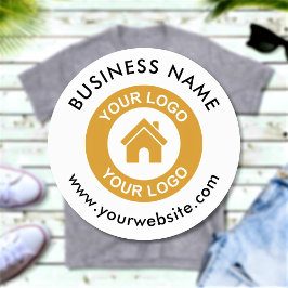 Anpassningsbar Business Logotyp och texturering Klistermärke