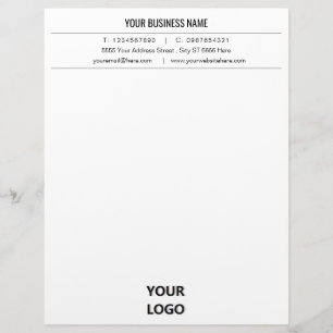 Anpassningsbar Business Logotyp Office Letterhead Brevhuvud