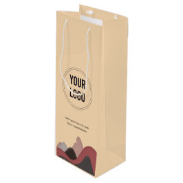 Anpassningsbar Business Logotyp Papprare Vin Bag n