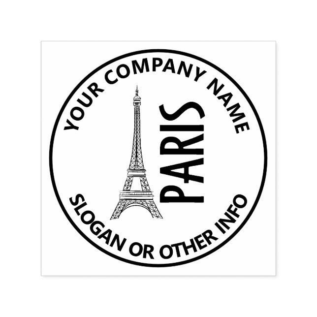 Anpassningsbar Business Logotyp Paris Self-Inking Självfärgande Stämpel (Design)