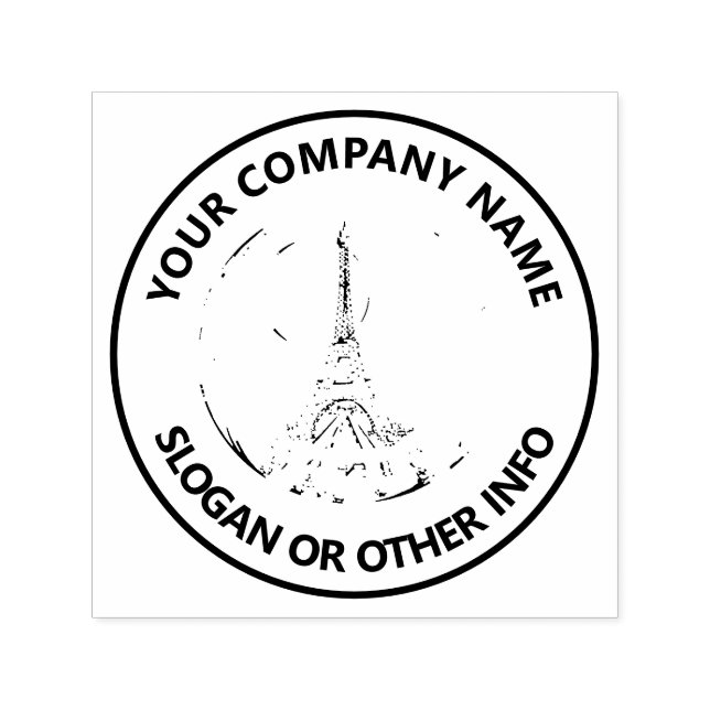 Anpassningsbar Business Logotyp Paris Självfärgande Stämpel (Design)