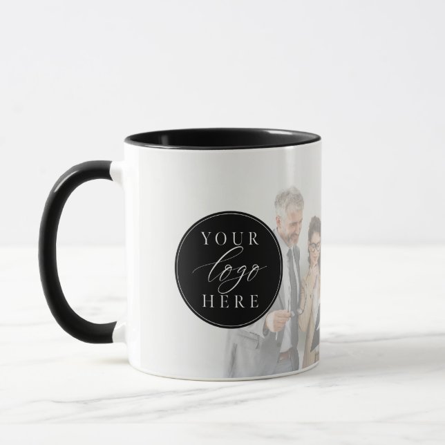 Anpassningsbar Business Logotyp Photo Branded Mugg (Vänster)