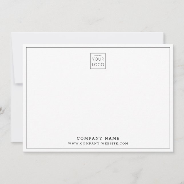 Anpassningsbar Business Logotyp Photo Company Tack Anteckningskort (Framsida)
