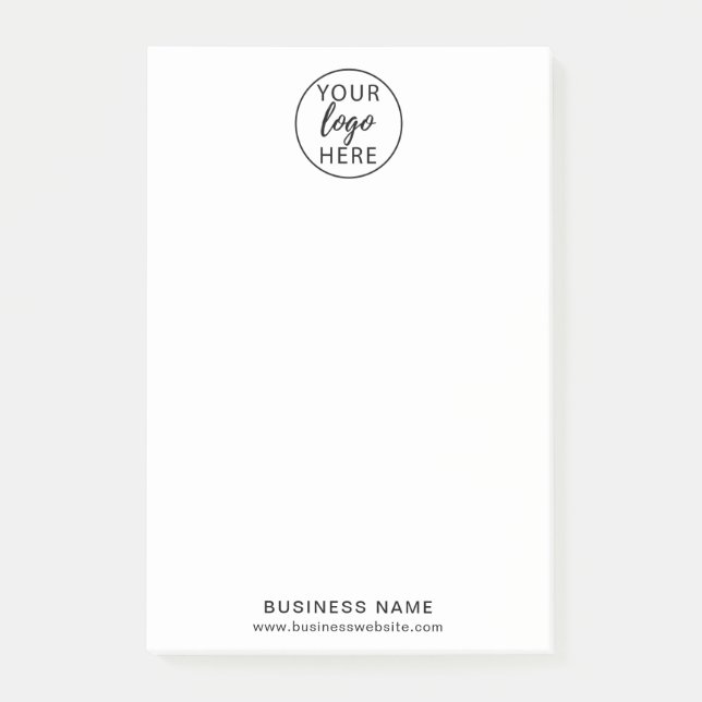Anpassningsbar Business Logotyp Post-it Notes Block (Framsida)