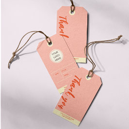 Anpassningsbar Business Logotyp Pris Clothing Rosa Presentetikett