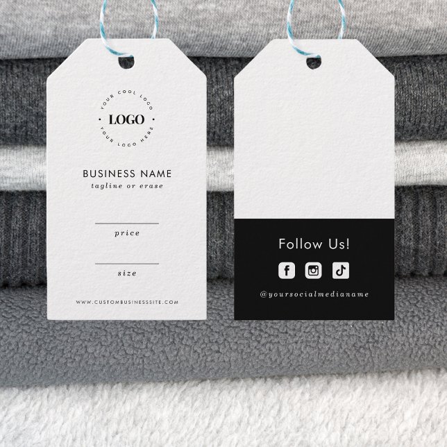 Anpassningsbar Business Logotyp Pris Storlek Socia Presentetikett (Skapare uppladdad)