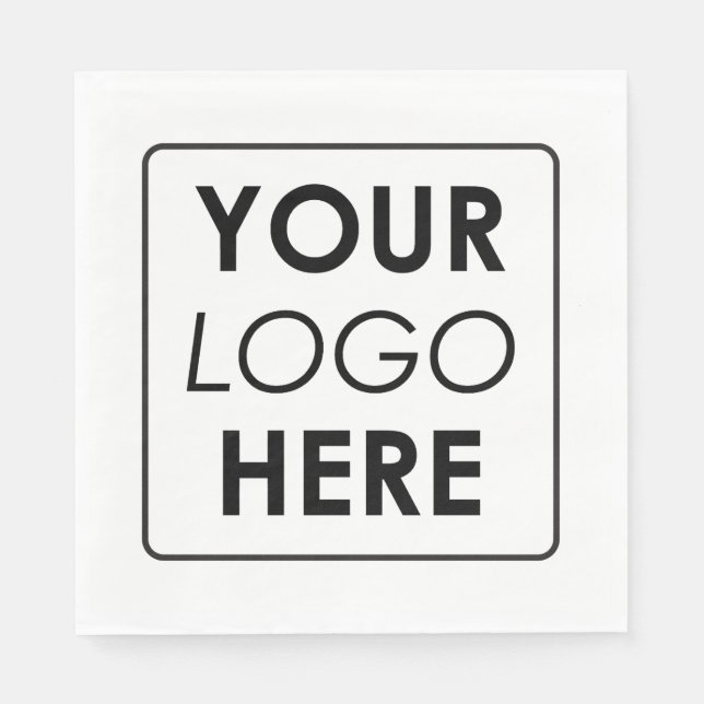 Anpassningsbar Business Logotyp Professionell Pappersservett (Framsidan)