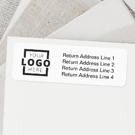 Anpassningsbar Business Logotyp Promoted Branded A Returadress Etikett