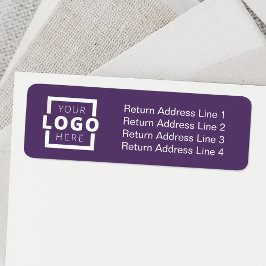 Anpassningsbar Business Logotyp Promoted Branded L Returadress Etikett