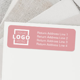 Anpassningsbar Business Logotyp Promoted Branded L Returadress Etikett