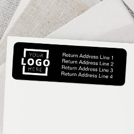 Anpassningsbar Business Logotyp Promoted Branded L Returadress Etikett