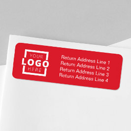 Anpassningsbar Business Logotyp Promoted Branded L Returadress Etikett