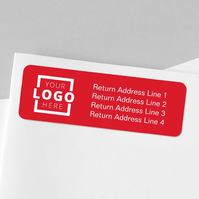 Anpassningsbar Business Logotyp Promoted Branded L Returadress Etikett (Skapare uppladdad)