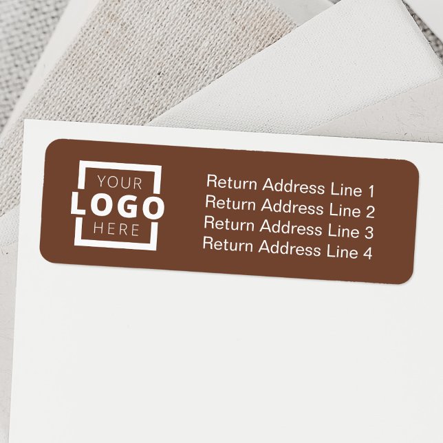 Anpassningsbar Business Logotyp Promoted Branded L Returadress Etikett (Skapare uppladdad)