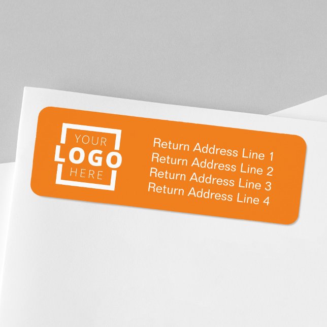 Anpassningsbar Business Logotyp Promoted Branded L Returadress Etikett (Skapare uppladdad)