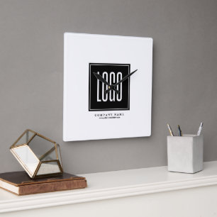 Anpassningsbar Business Logotyp Promoting Fyrkantig Klocka