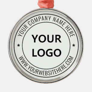 Anpassningsbar Business Logotyp Promoting Office-j Julgransprydnad Metall