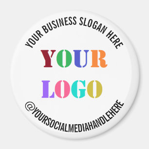 Anpassningsbar Business Logotyp Promoting Social M Magnet