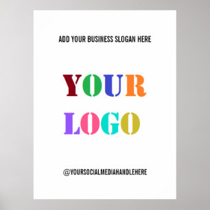 Anpassningsbar Business Logotyp Promoting Social M Poster