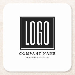 Anpassningsbar Business Logotyp Promoting Underlägg Papper Kvadrat