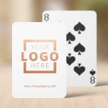 Anpassningsbar Business Logotyp Promotion Branded  Casinokort<br><div class="desc">Gå längre än den vanliga kampanjpennan eller anteckningsblocket och ge ut ett kortkort i anpassadet med din logotyp och webbadress. Sätt anpassning av varumärket till nästa nivå genom att välja en bakgrund färg som matchar ditt varumärke färg.</div>