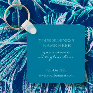 Anpassningsbar Business Logotyp Promotional Aqua T Nyckelring