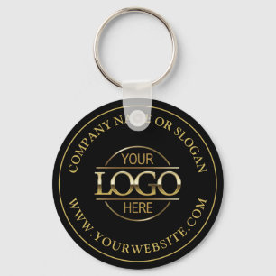 Anpassningsbar Business Logotyp Promotional Black Nyckelring