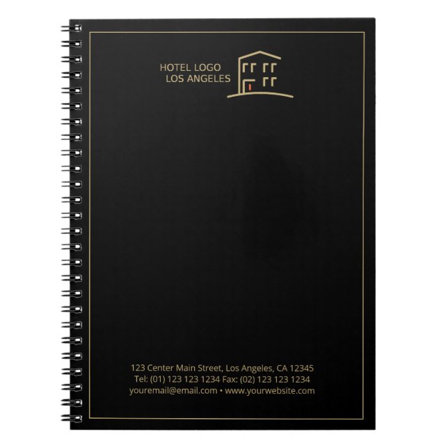 Anpassningsbar Business Logotyp Promotive Black No Anteckningsbok (Framsidan)