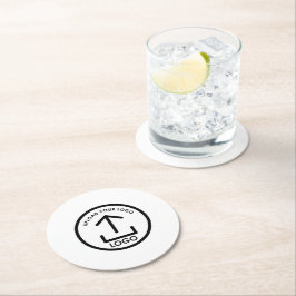 Anpassningsbar Business Logotyp Promotive Professi Underlägg Papper Rund