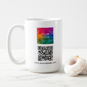 Anpassningsbar Business Logotyp QR Code Scan Me we Kaffemugg