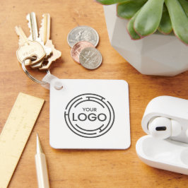 Anpassningsbar Business Logotyp QR-kod Marknadsför Nyckelring