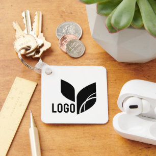 Anpassningsbar Business Logotyp QR-kod Marknadsför Nyckelring