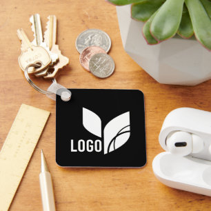Anpassningsbar Business Logotyp QR-kod Marknadsför Nyckelring