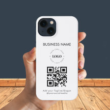 Anpassningsbar Business Logotyp QR-kod och textbef