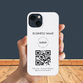 Anpassningsbar Business Logotyp QR-kod och textbef