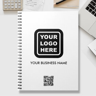 Anpassningsbar Business Logotyp QR-kodtext Befordr Anteckningsbok