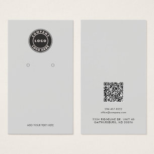 Anpassningsbar Business Logotyp QR Visning Earring Visitkort