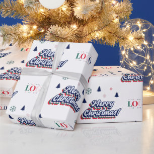 Anpassningsbar Business Logotyp & Retro God jul Te Presentpapper