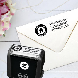 Anpassningsbar Business Logotyp Returadress Självfärgande Stämpel