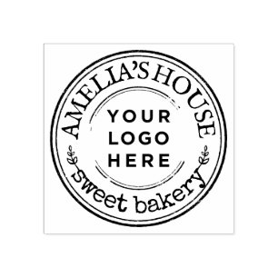 Anpassningsbar Business Logotyp Round Rustic Stämpel