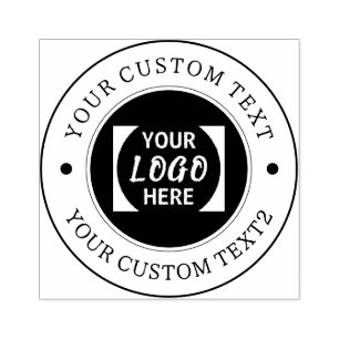 Anpassningsbar Business Logotyp Rubber Frimärke Stämpel
