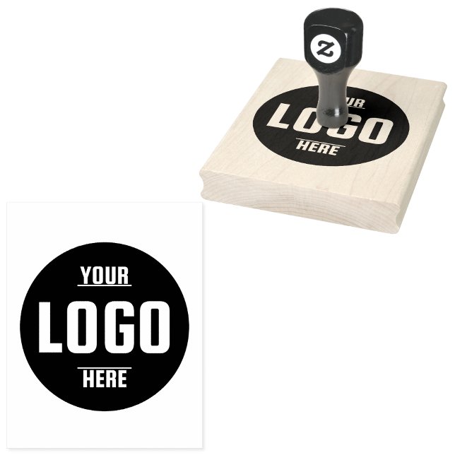 Anpassningsbar Business Logotyp Rubber Frimärke -  Stämpel (Custom Business Logo Rubber Stamp – Handmade)