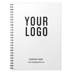 Anpassningsbar Business Logotyp Simple White Promo Anteckningsbok